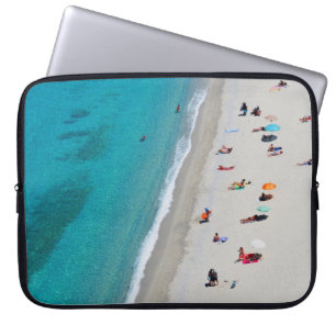 Housse Pour Ordinateur Portable Photo vue de l'oiseau des gens sur la plage