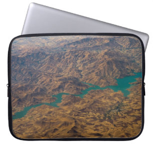 HOUSSE POUR ORDINATEUR PORTABLE PHOTOGRAPHIE AÉRIENNE DE MONTAGNE BROWN