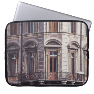 HOUSSE POUR ORDINATEUR PORTABLE PHOTOGRAPHIE AÉRIENNE DE WINDOWPANE DU BÂTIMENT