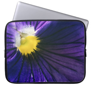 Housse Pour Ordinateur Portable Photographie de macro violet pansy élégante