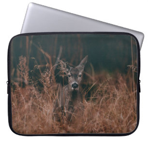 HOUSSE POUR ORDINATEUR PORTABLE PHOTOGRAPHIE DE VIE SAUVAGE DE GRAY DEER ENTOURÉ P