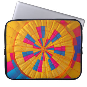 Housse Pour Ordinateur Portable Photographie en angle bas de jaune, rose et noir h
