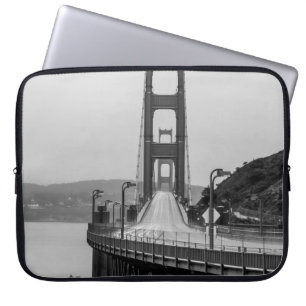 HOUSSE POUR ORDINATEUR PORTABLE PHOTOGRAPHIE GRASCALE DU PONT CÂBLE