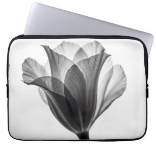 Housse Pour Ordinateur Portable Photographie monochrome d'art botanique fin