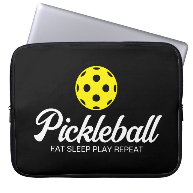 Housse Pour Ordinateur Portable Pickleball amoureux manche ordinateur portable ave (Devant)