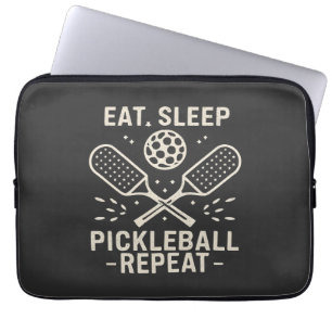 Housse Pour Ordinateur Portable Pickleball Routine : Manger Pickleball Sleep Répét