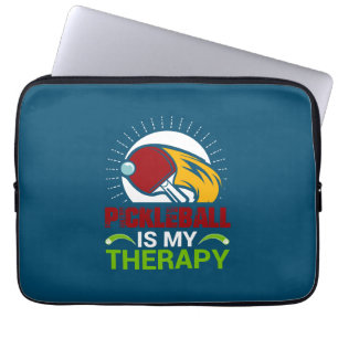 Housse Pour Ordinateur Portable Pickleball Therapy : une fuite joueuse à la cour