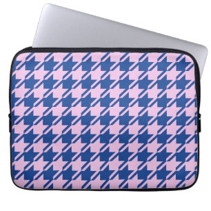 Housse Pour Ordinateur Portable Pied de fond rose+Motif bleu