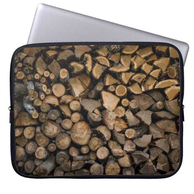 Housse Pour Ordinateur Portable Pile de bois de feu (Devant)