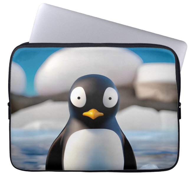 Housse Pour Ordinateur Portable Pingouin (Devant)