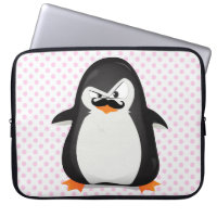 Pingouin blanc noir mignon et moustache drôle