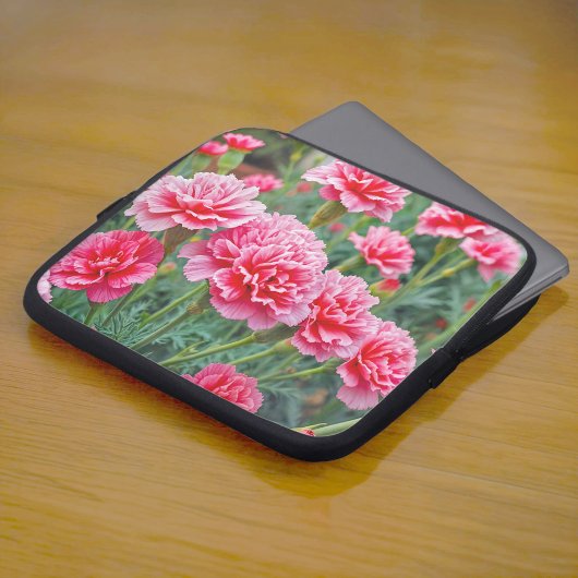 Housse Pour Ordinateur Portable Pink Carnations Laptop Sleeve
