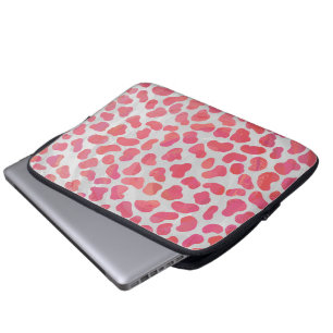 Housse Pour Ordinateur Portable Pink et blanc dalmate