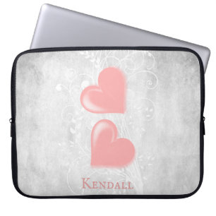 Housse Pour Ordinateur Portable Pink Hearts Sleeve Ordinateur Portable Personnalis