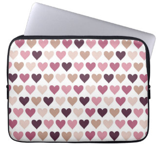 Housse Pour Ordinateur Portable Pink Mini Hearts and Plum Romantic Love Motif