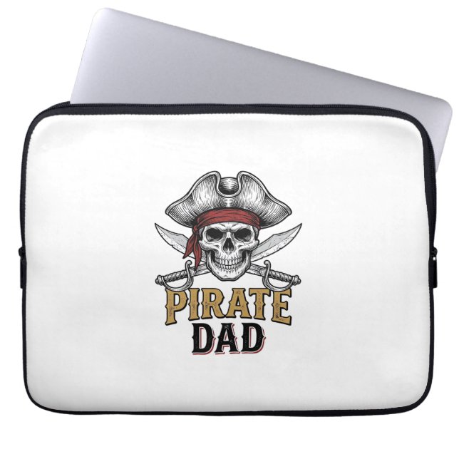 Housse Pour Ordinateur Portable Pirate Dad Skull Sword Vintage Engraving Shirt_1 (Devant)