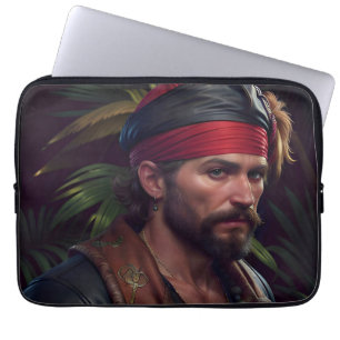 Housse Pour Ordinateur Portable Pirate Man Red Band Tropical