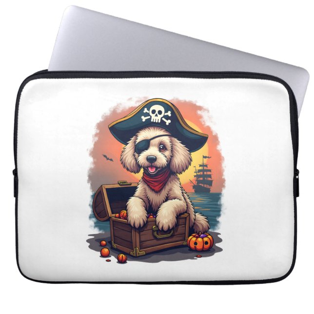 Housse Pour Ordinateur Portable Pirate Poodle Plunder (Devant)