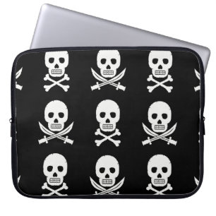Housse Pour Ordinateur Portable Pirate Skuls Crossbones Motif sans couture