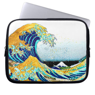 Housse Pour Ordinateur Portable PixDezines Vintage Great Wave Hokusai 斎 の 葛’飾