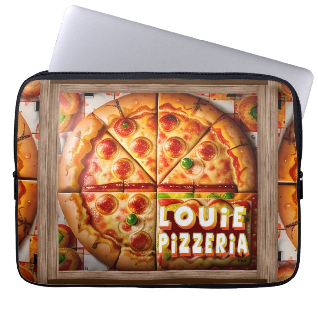 Housse Pour Ordinateur Portable Pizza Pizzeria Design (Devant)