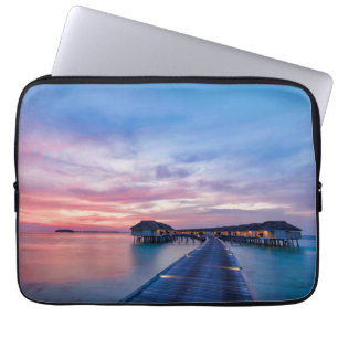 Housse Pour Ordinateur Portable Plages tropicales Bungalows Maldives
