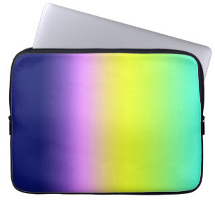 Housse Pour Ordinateur Portable Planche de couleurs d'été Ombre violet jaune vert