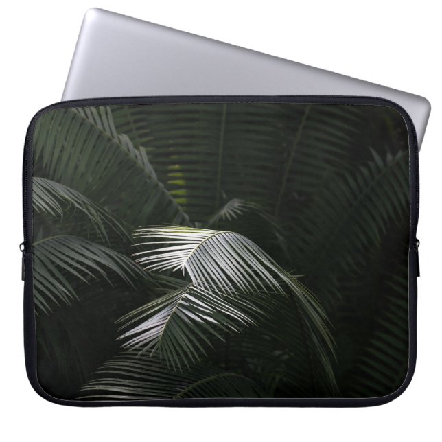 HOUSSE POUR ORDINATEUR PORTABLE PLANTE FEUILLES VERTES (Devant)