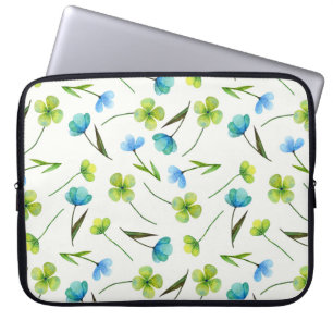 Housse Pour Ordinateur Portable Plantes aquarelle : Motif Floral sans joint.