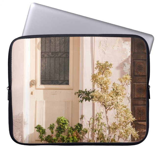 HOUSSE POUR ORDINATEUR PORTABLE PLANTES FEUILLES VERTES (Devant)