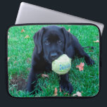 Housse Pour Ordinateur Portable Play Ball - Labrador Puppy - Black Lab<br><div class="desc">Tout ce que ce Black Lab Puppy veut faire est jouer au ballon ! Play Ball - Oeuvre originale de Judy Burrows @ Black Dog Art</div>