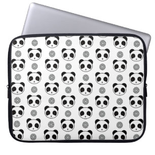 Housse Pour Ordinateur Portable Playful Kawaii Panda Mandala Pattern