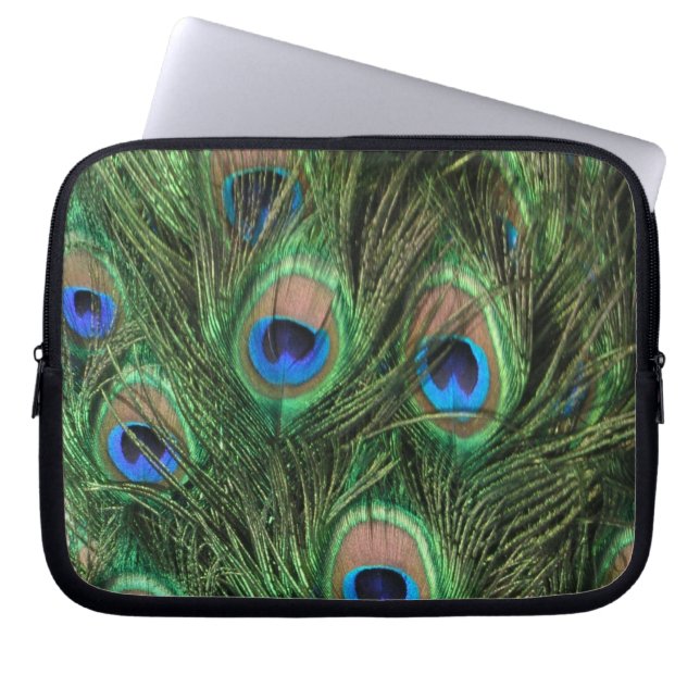 Housse Pour Ordinateur Portable Plumes de paon (Devant)