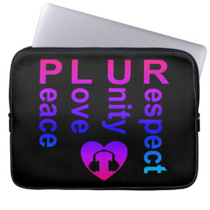 Housse Pour Ordinateur Portable PLUR (Respect de l'unité de l'amour de la paix)