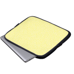 Housse Pour Ordinateur Portable pochette d'ordinateur portable à pois jaune clair