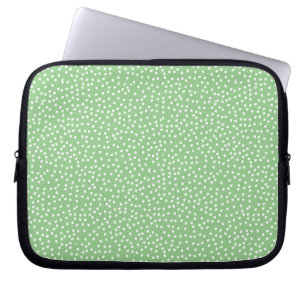 Housse Pour Ordinateur Portable pochette d'ordinateur portable pois vert clair