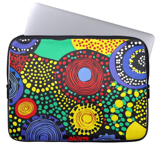 Housse Pour Ordinateur Portable Point Abstrait art 3 (Devant)