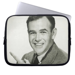 Housse Pour Ordinateur Portable Pointage d'homme d'affaires