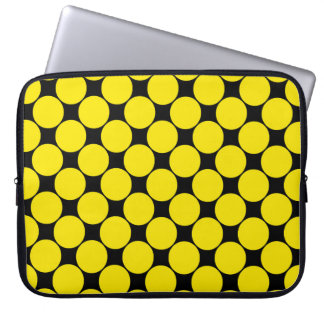 Housse Pour Ordinateur Portable Points polka radioactifs jaunes 4.
