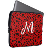 Housse Pour Ordinateur Portable Points polka rouge (Devant droit)