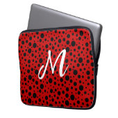 Housse Pour Ordinateur Portable Points polka rouge (devant gauche)