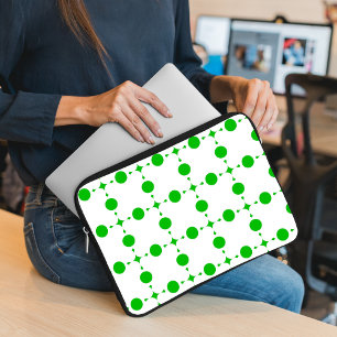 Housse Pour Ordinateur Portable Points verts en pois, motif à pois, pois, pointill