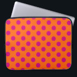 Housse Pour Ordinateur Portable Pois Fuchsia orange<br><div class="desc">Pois Fuchsia orange</div>