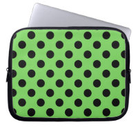 Pois noirs sur vert citron