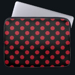 Housse Pour Ordinateur Portable Pois rouge et noir<br><div class="desc">Pois rouge et noir</div>
