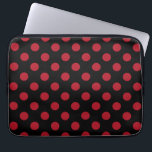 Housse Pour Ordinateur Portable Pois rouge et noir<br><div class="desc">Pois rouge et noir</div>