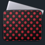 Housse Pour Ordinateur Portable Pois rouge et noir<br><div class="desc">Pois rouge et noir</div>