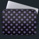Housse Pour Ordinateur Portable Pois ultra violets en noir<br><div class="desc">La couleur de l'année de Pantone pour 2018 est ultra violet.</div>