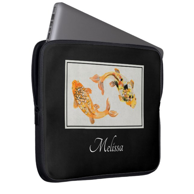 Housse Pour Ordinateur Portable Poisson Koi Or élégant (Devant droit)