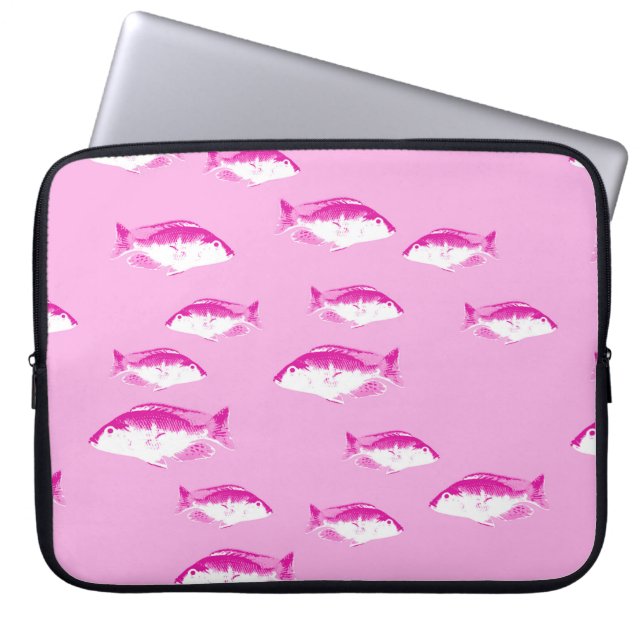 Housse Pour Ordinateur Portable Poisson rose (Devant)